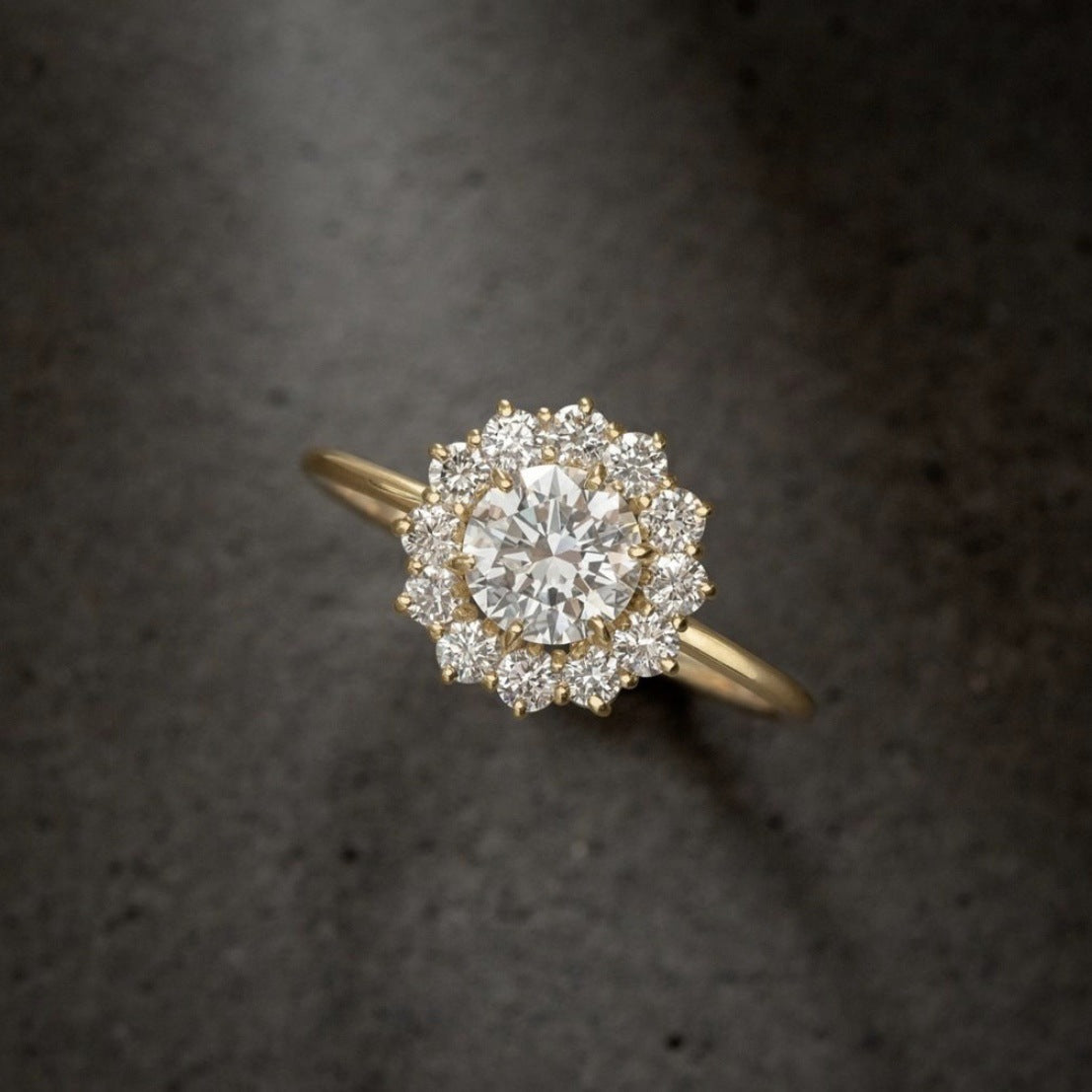 Anillos de circón de mujeres de aleación al por mayor de aleación